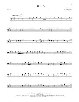 page one of Tequila (Cello Solo)