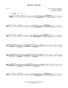 page one of Night Train (Cello Solo)