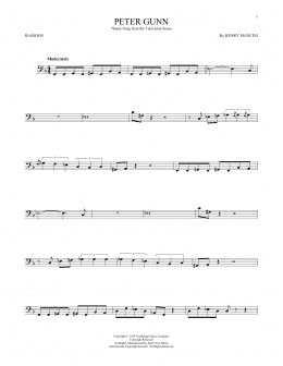 page one of Peter Gunn (Bassoon Solo)