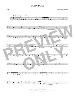 page one of Satin Doll (Tuba Solo)