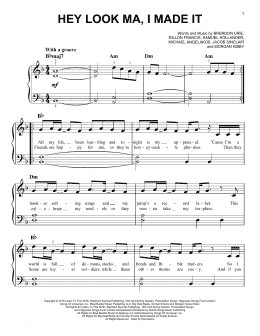 page one of Hey Look Ma, I Made It (Easy Piano)