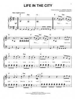 page one of Life In The City (Easy Piano)