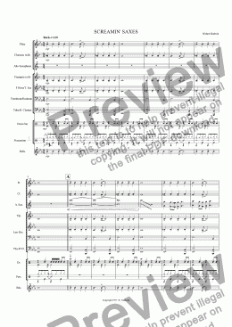 page one of Screamin’ Saxes