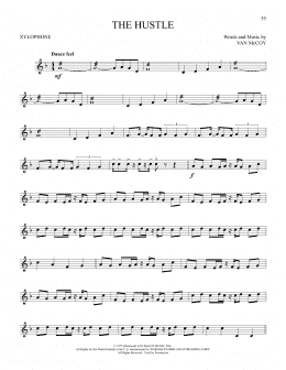 page one of The Hustle (Xylophone Solo)