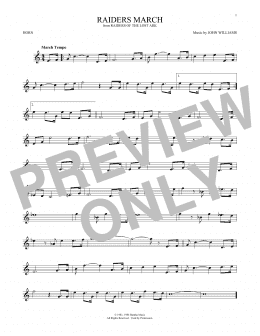 page one of Raiders March (from Raiders Of The Lost Ark) (French Horn Solo)