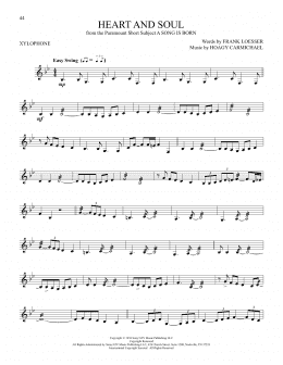 page one of Heart And Soul (Xylophone Solo)