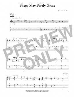 page one of Sheep May Safely Graze (arr. Mark Phillips) (Solo Guitar)
