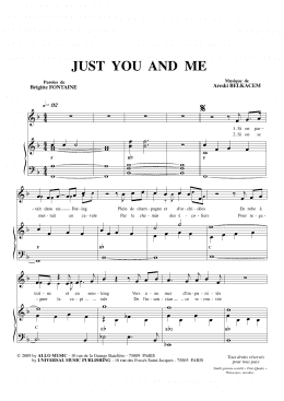 page one of Just You And Me (Piano & Vocal)