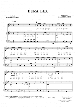 page one of Dura Lex (Piano & Vocal)