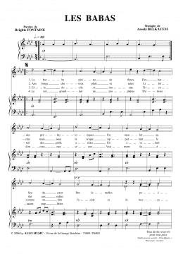 page one of Les Babas (Piano & Vocal)