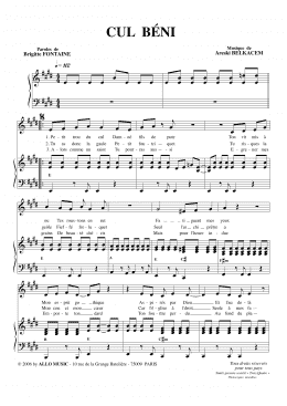 page one of Cul Beni (Piano & Vocal)