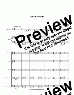 page one of Tuba Concerto - Score and parts