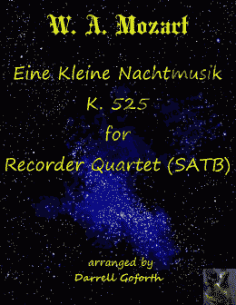 page one of Eine Kleine Nachtmusik for Recorder Quartet