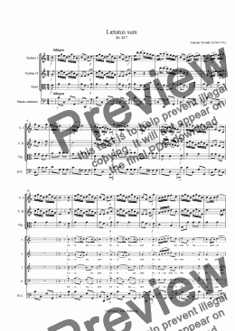 page one of Vivaldi, Antonio - Laetatus sum Rv 827