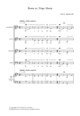 page one of Beata Es Virgo Maria (SATB Choir)