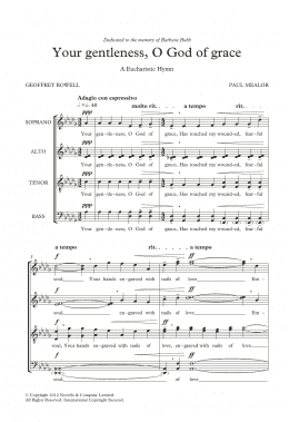 page one of Your Gentleness, O God Of Grace (SATB Choir)