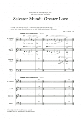 page one of Salvator Mundi: Greater Love (SATB Choir)