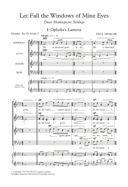 page one of Let Fall The Windows Of Mine Eyes (SATB Choir)
