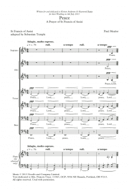 page one of Peace (Choir)