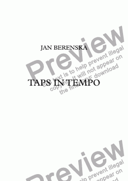 page one of TAPS IN TEMPO