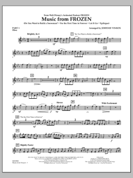 page one of Music from "Frozen" - Pt.1 - Oboe (Concert Band: Flex-Band)