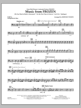 page one of Music from "Frozen" - Pt.5 - String/Electric Bass (Concert Band: Flex-Band)