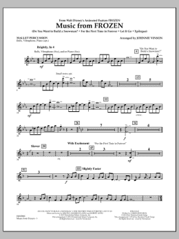 page one of Music from "Frozen" - Mallet Percussion (Concert Band: Flex-Band)