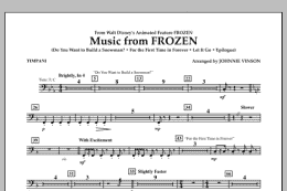 page one of Music from "Frozen" - Timpani (Concert Band: Flex-Band)
