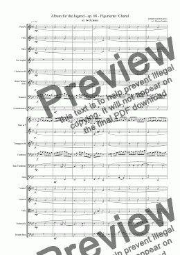 page one of Album für die Jugend - op. 68 - Figurierter  Choral - arr. for Orchestra