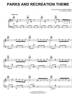 page one of Parks And Recreation Theme (Piano Solo)