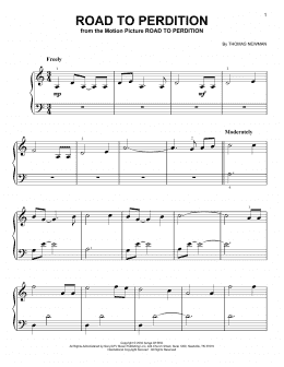 page one of Road To Perdition (from Road to Perdition) (Very Easy Piano)