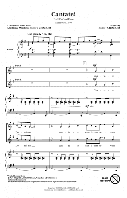 page one of Cantate! (2-Part Choir)