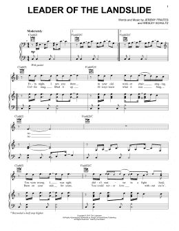 page one of Leader Of The Landslide (Piano, Vocal & Guitar Chords (Right-Hand Melody))