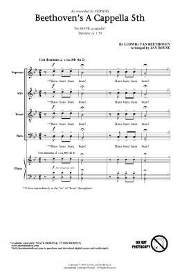 page one of Beethoven's A Cappella 5th (arr. Jay Rouse) (SSATB Choir)