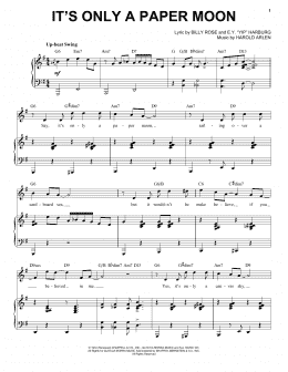page one of It's Only A Paper Moon [Jazz version] (arr. Brent Edstrom) (Piano & Vocal)