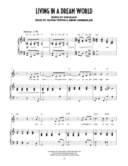 page one of Living In A Dream World (from Mrs Henderson Presents) (Piano & Vocal)