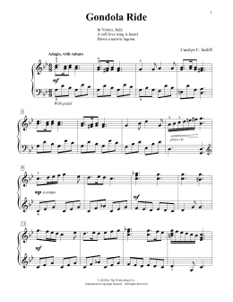 page one of Gondola Ride (Educational Piano)
