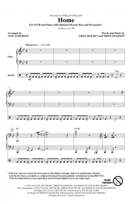page one of Home (arr. Tom Anderson) (SATB Choir)