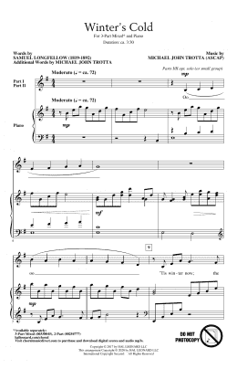 page one of Winter's Cold (3-Part Mixed Choir)