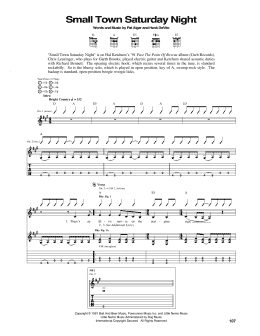 page one of Small Town Saturday Night (Guitar Tab)
