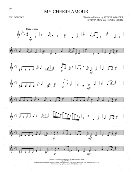 page one of My Cherie Amour (Xylophone Solo)
