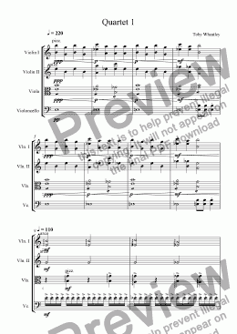 page one of Quartet 1