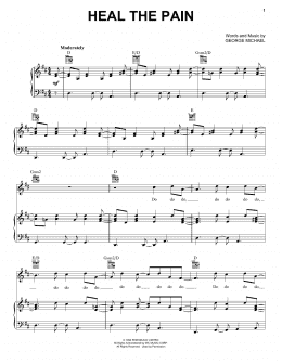 page one of Heal The Pain (Piano, Vocal & Guitar Chords (Right-Hand Melody))