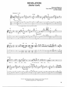 page one of Revelation (Guitar Tab)