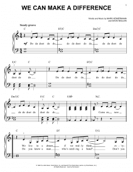 page one of We Can Make A Difference (Easy Piano)