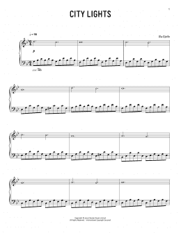 page one of City Lights (Piano Solo)