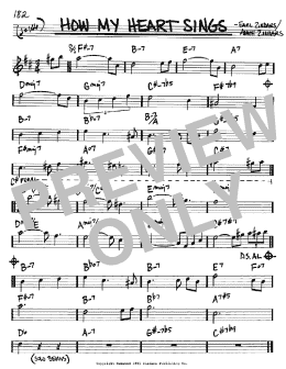 page one of How My Heart Sings (Real Book – Melody & Chords – Bb Instruments)