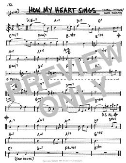 page one of How My Heart Sings (Real Book – Melody & Chords – C Instruments)