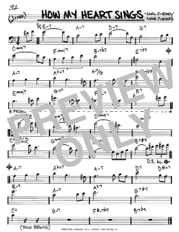 page one of How My Heart Sings (Real Book – Melody & Chords – Bass Clef Instruments)
