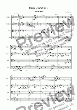 page one of String Quartet no 1